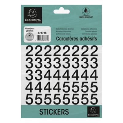 EXACOMPTA Chiffres auto-adhésifs 0-9, 30 mm, noir