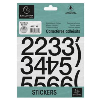 EXACOMPTA Chiffres auto-ashésifs 0-9, 40 mm, noir