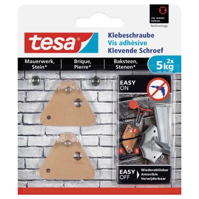 tesa Vis adhésive pour brique, triangulaire, 5,0 kg