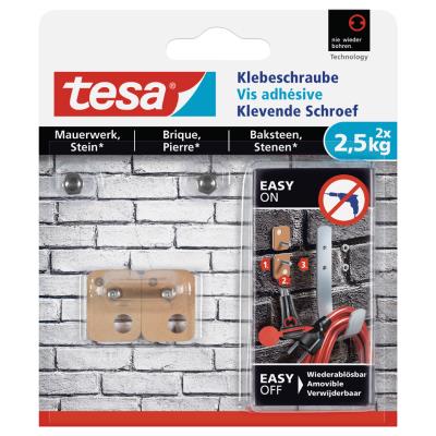 tesa Vis adhésive pour brique, rectangulaire, 5,0 kg