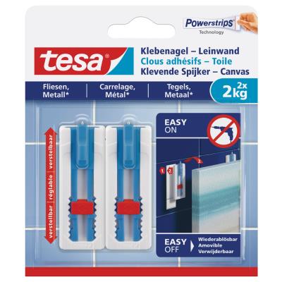 tesa Powerstrips Clou adhésif, pour carrelage & métal, 2 kg