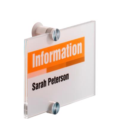 DURABLE Plaque de porte CRYSTAL SIGN, (L)148 x (H)148 mm