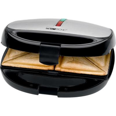 CLATRONIC Grill sandwich et gaufrier ST/WA 3670, noir-inox