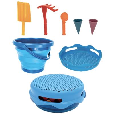 SCHILDKRÖT Kit de jouets de plage 7en1, rouge