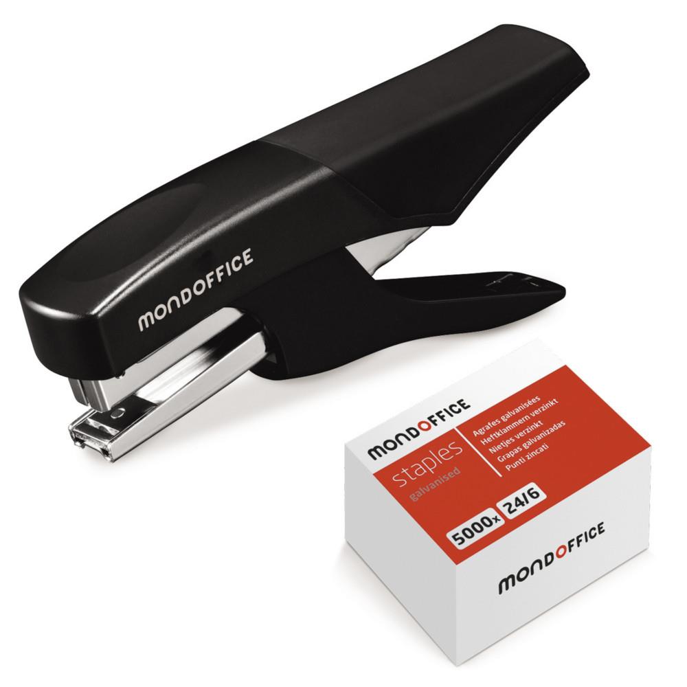 LB Office Kit Agrafage 8301 EB-3P – Agrafeuse + Ôte-agrafes + 500 Agrafes 26/6, Garantie 5 Ans