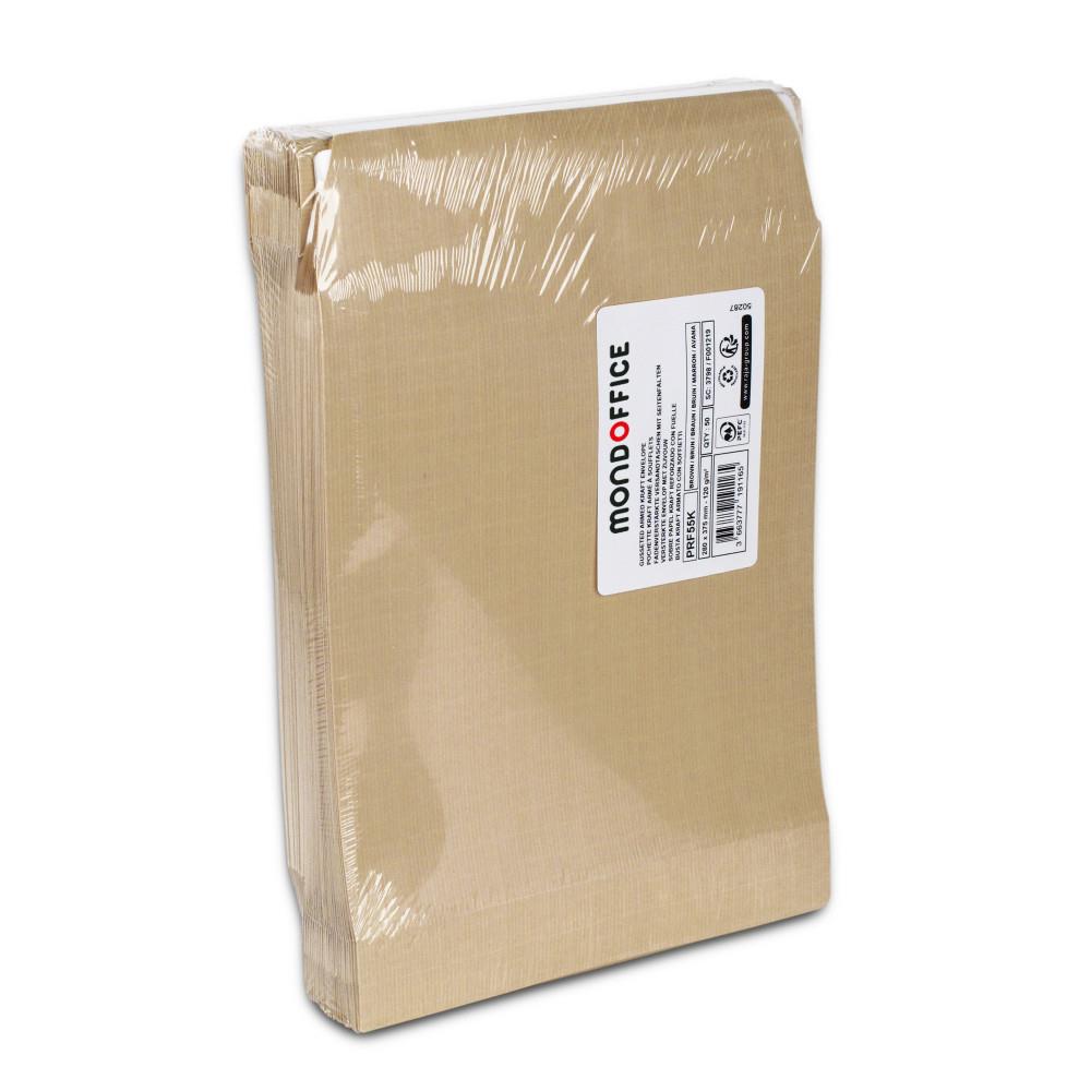 Lot De 200 Enveloppes à Soufflet C4 Bong - Fond Renforcé 20mm, Kraft Marron 120g/m², Fermeture Adhésive Avec Fenêtre - Parfait Pour Documents Et Catalogues