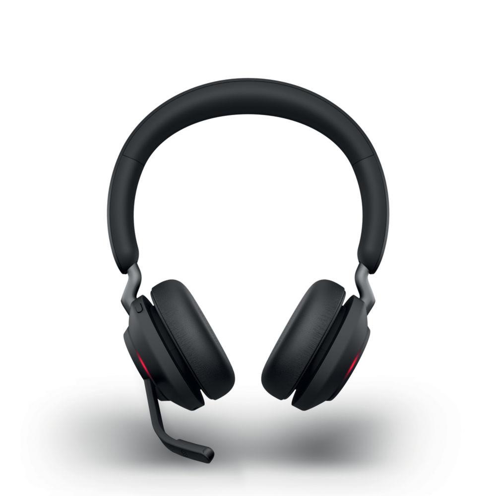 Casque Bluetooth Jabra Evolve 75 – Supra-auriculaire, Noir, Rechargeable, D'occasion