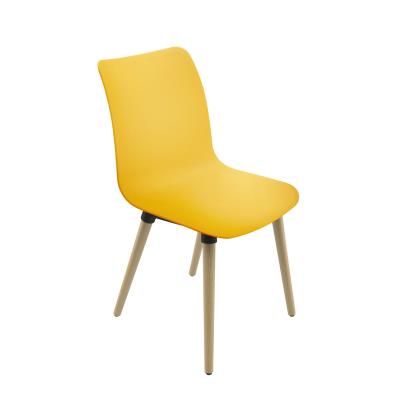Chaise coque Mia - Jaune / Pieds