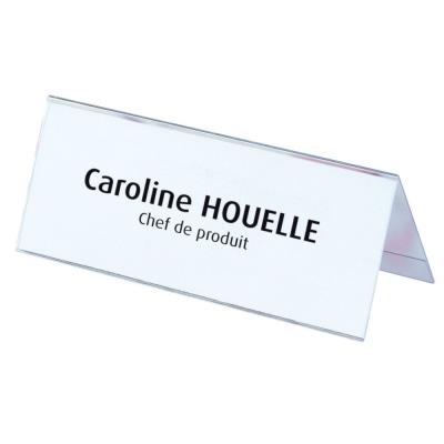 Chevalet porte-nom en PVC - 6 x 25
