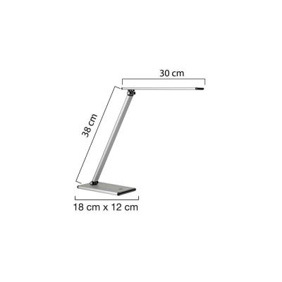 Lampe de bureau LED Terra - puissance 5W - durée 40 000h - gris métal