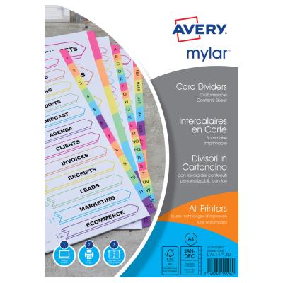 Intercalaires mensuel Avery - 12