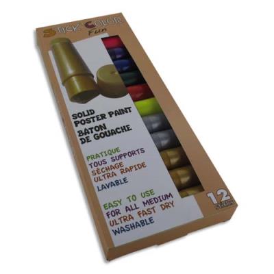 Sticks de gouache 10 g - couleurs