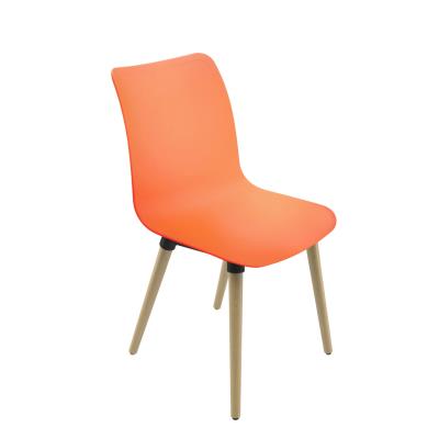 Chaise coque Mia - Orange / Pieds