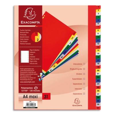 Intercalaires numriques Exacompta
