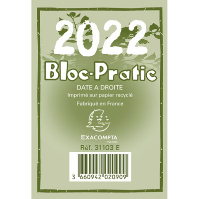 Bloc phmride Exacompta - date 