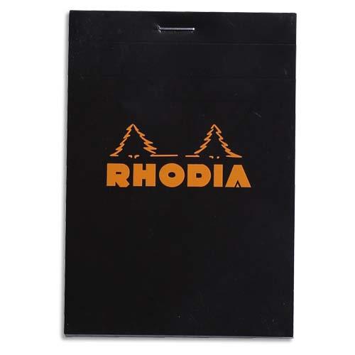 Bloc Rhodia - format 8,5 x 12 cm - rglure 5x5 - 160 pages - noir