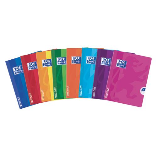 Cahier Oxford Openflex - reliure piqre - 17x22cm - 96 pages 90g - rglure seys - Couverture polypro assortie
