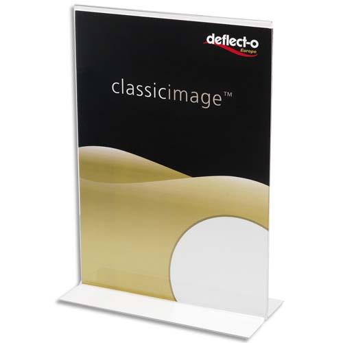 Porte affiche vertical droit Deflecto - double face - pour document A5