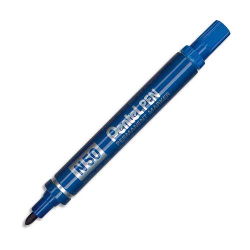 Marqueur permanent Pentel N 50 bleu - pointe ogive bleu