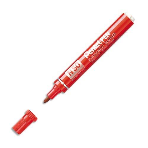 Marqueur permanent Pentel N 50 - pointe ogive rouge