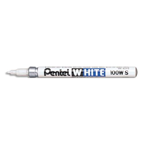 Pentel 100 WS - marqueur peinture - pointe ogive fine - blanc