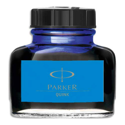 Flacon d'encre bleue Parker Quink