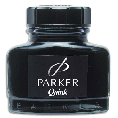 Flacon d'encre noire Parker Quink