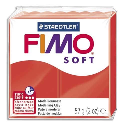 Pte  cuire Fimo Soft 56 g / Rouge