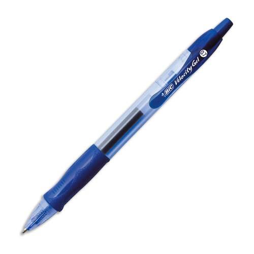 Stylo  bille Bic Vlocity - encre gel Bleu - pointe moyenne
