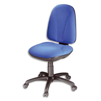 Sige de bureau  roulettes Webstar bleu - contact permanent - pitement nylon noir