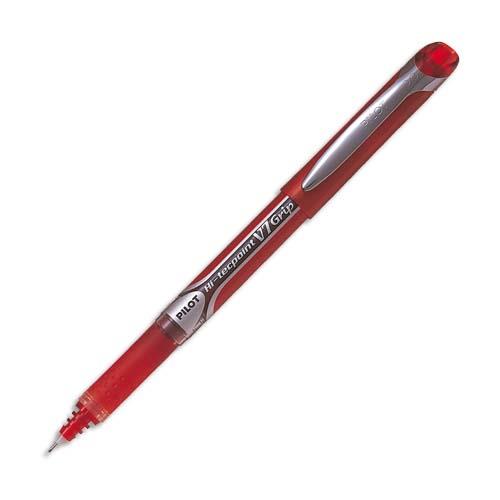 Feutre tubulaire Pilot V7 Grip - noir - �criture 0.4 mm - rouge
