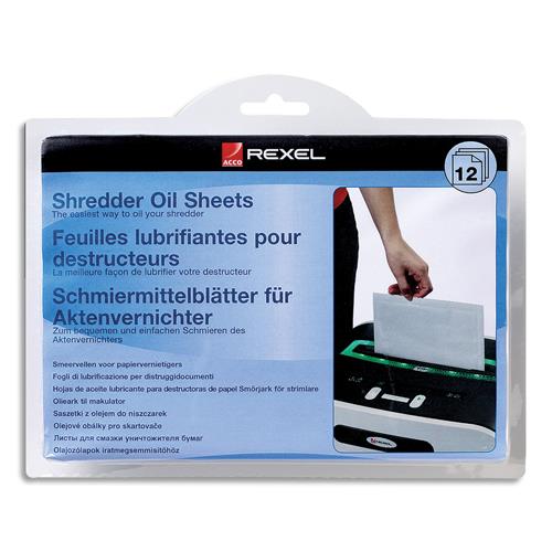 Rexel feuilles prlubrifies pour destructeurs (12)