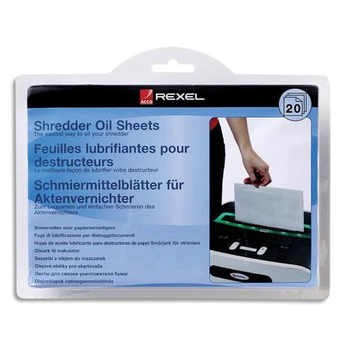Rexel feuilles prlubrifies pour destructeurs (20)