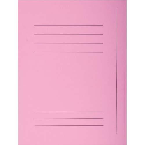 Chemise 3 rabats avec cadre d'indexage Exacompta Super 250 - carte 210 g - rose - paquet de 50