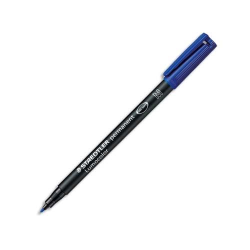Feutre Staedtler Lumocolor - moyen 1 mm - permanent bleu