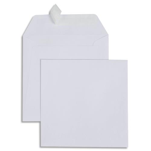 Enveloppes carres 170 x 170 GPV - blanches - 120 g - auto-adhesives - bote de 500