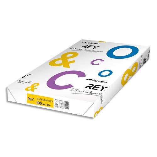 Papier Rey Text and Graphics - blanc  - 100 g - A3 - surface satine - ramette de 500 feuilles