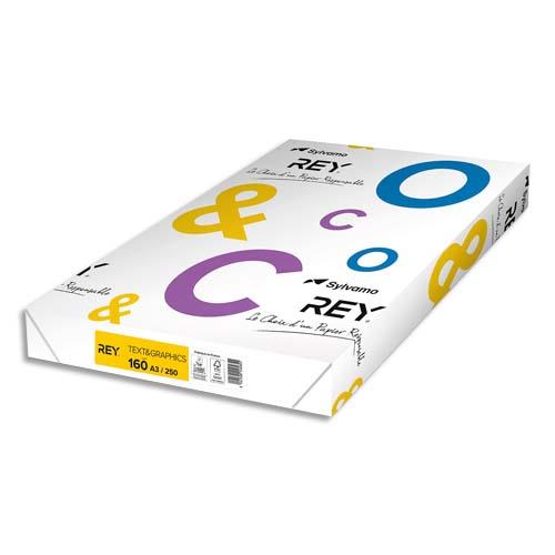 Papier Rey Text and Graphics - blanc - 160 g - A3 - surface satin - ramette de 250 feuilles