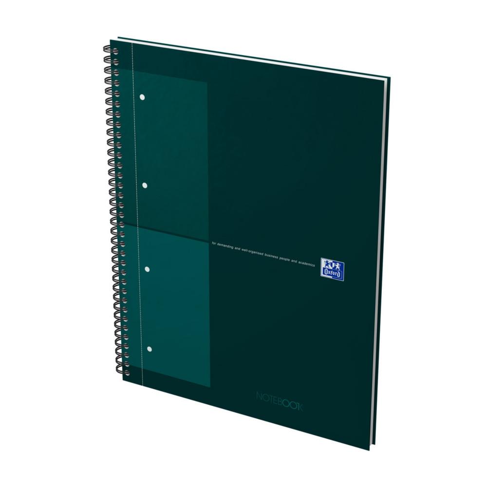 Cahier � spirale Oxford International Notebook 23 x 29,7 cm - Perfor� 4 trous - Petits carreaux 5x5 - 160 pages - Vert