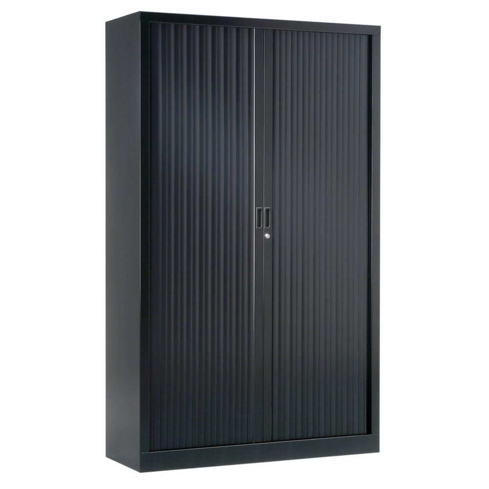Armoire m�tal monobloc � rideaux G�n�ric H.198 x L.120 cm - coloris Noir