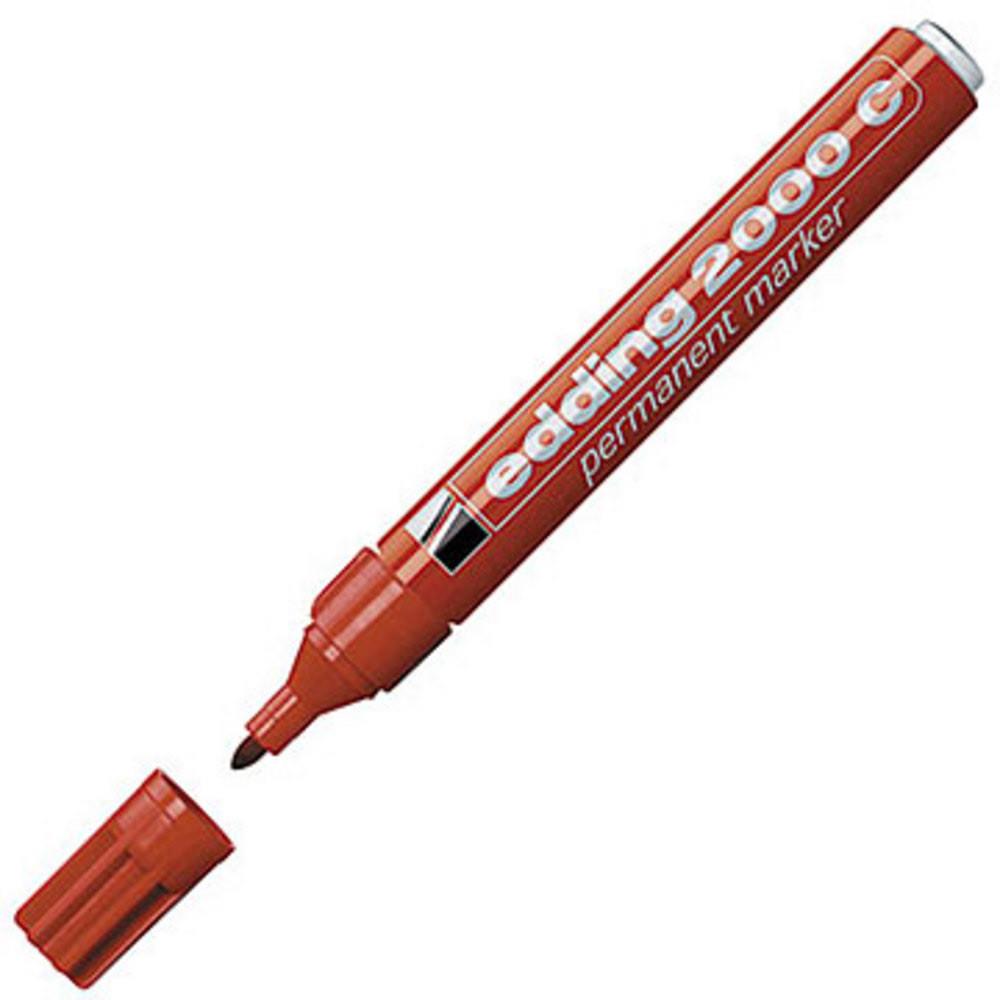 Marqueur permanent Edding E 2000 - pointe ogive - encre indlibile rouge sans solvant
