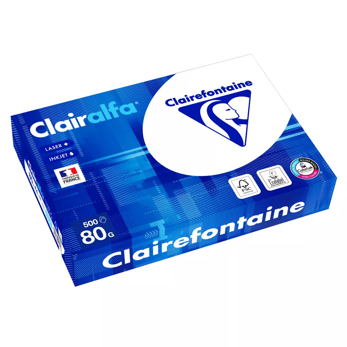 Papier A4 Clairalfa en promotion - 80 g - CIE 171 - ramette de 500 feuilles