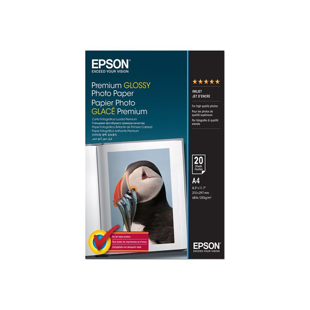 Epson premium glossy photo paper - a4 - 20 feuilles