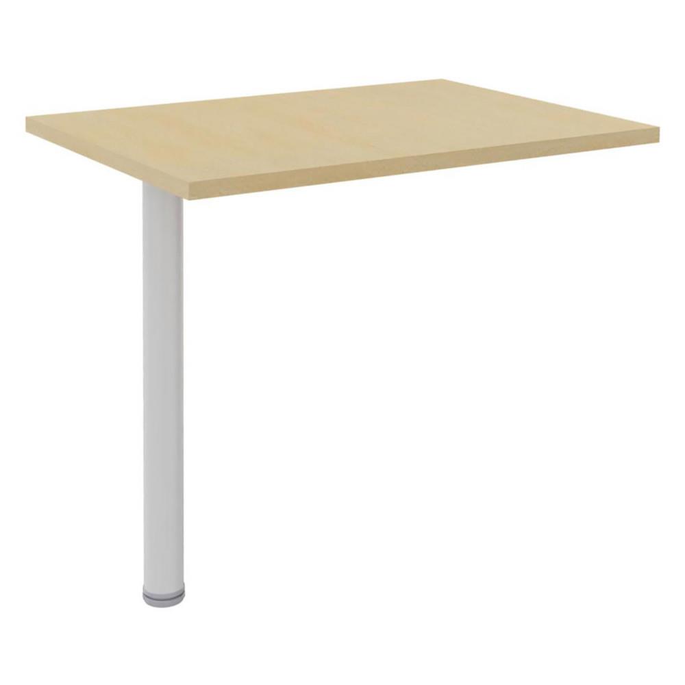 Extension pour bureau Axiome,Activity rectangle Htre L 60 x 80 cm Pied tubulaire Blanc