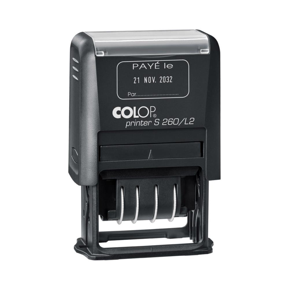 Tampon dateur Colop Printer S 260/L2 - Formule "Pay� le"