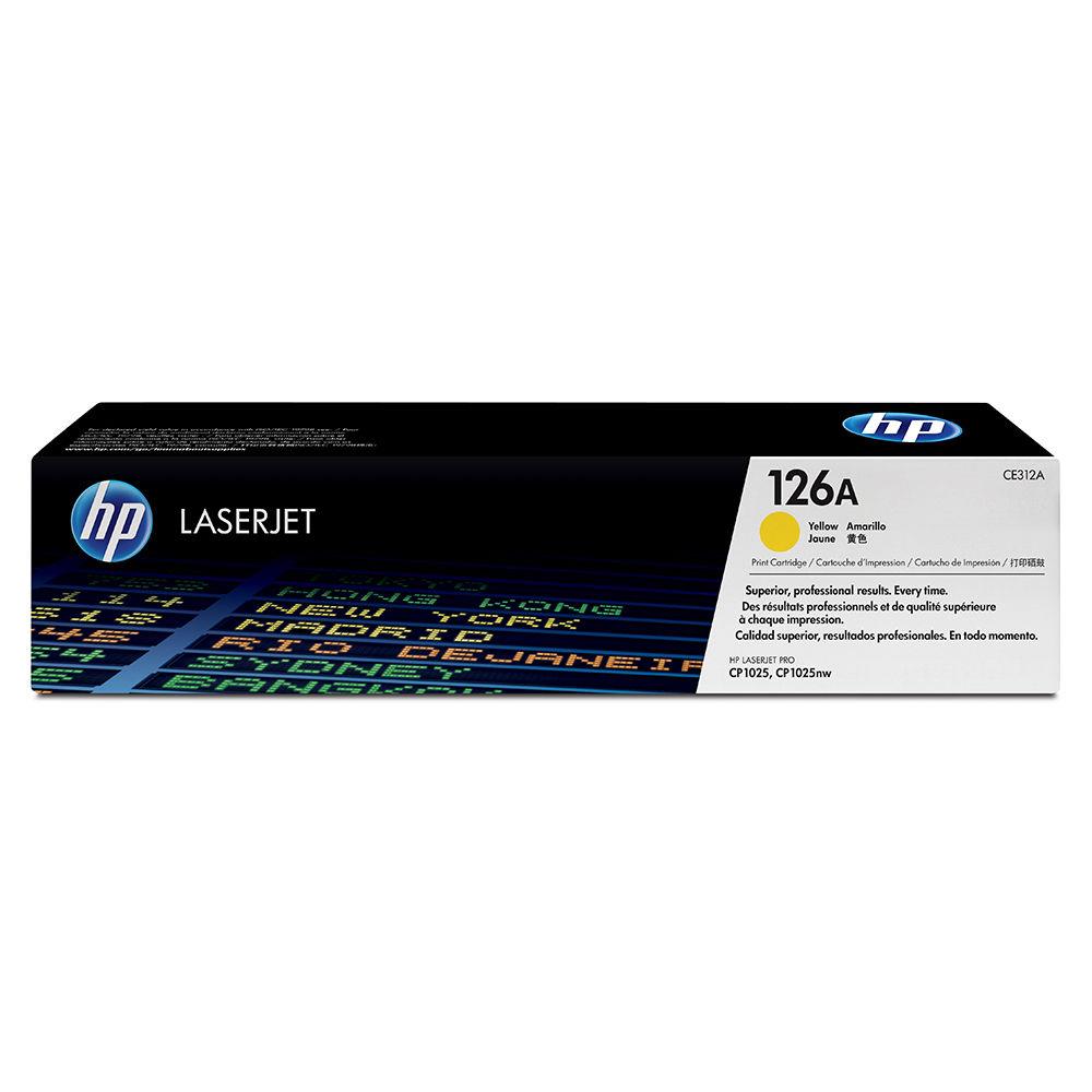 Cartouches de toner - Hp 126a toner laserjet jaune authentique