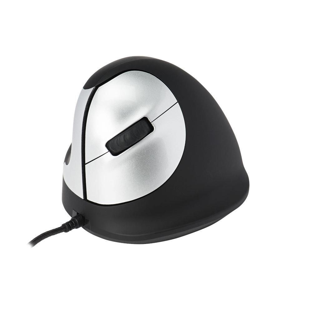 R-go tools souris ergonomique r-go he break avec logiciel de pause, gaucher, moyen (longueur de la main 165-185 mm), filaire, noir