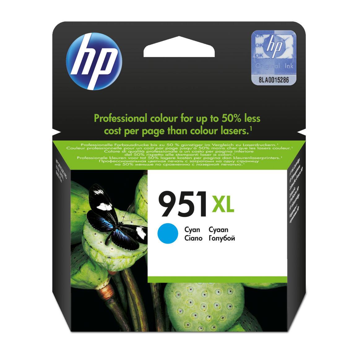 Cartouches pour imprimantes - Hp 951xl cartouche d'encre cyan grande capacit authentique