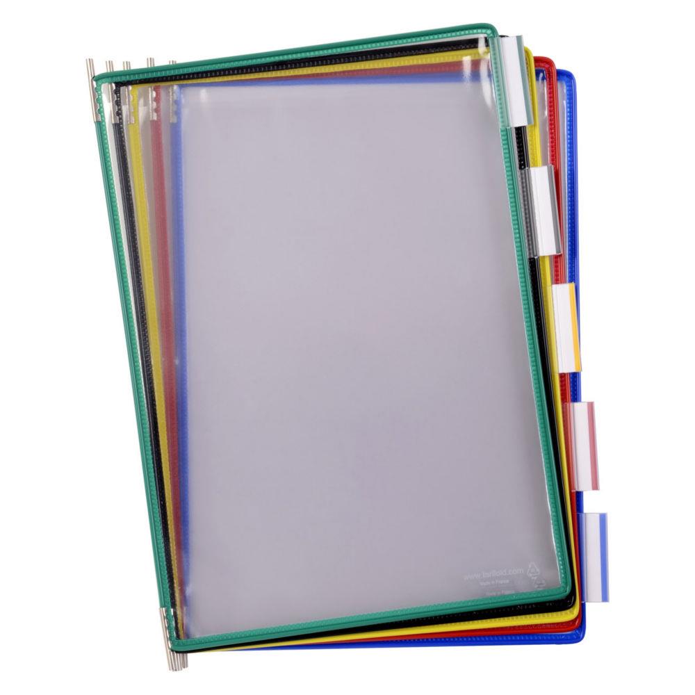 Pochettes  pivot Tarifold A4 pour le kit mural mtal - lot de 10 assorties