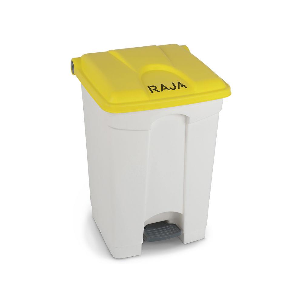 Poubelle  pdale en plastique Raja - 45L - jaune